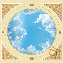 | Натяжной потолок с фотопечатью фрески, своды, Натяжной потолок фрески Натяжной потолок с фотопечатью Фрески, своды 097