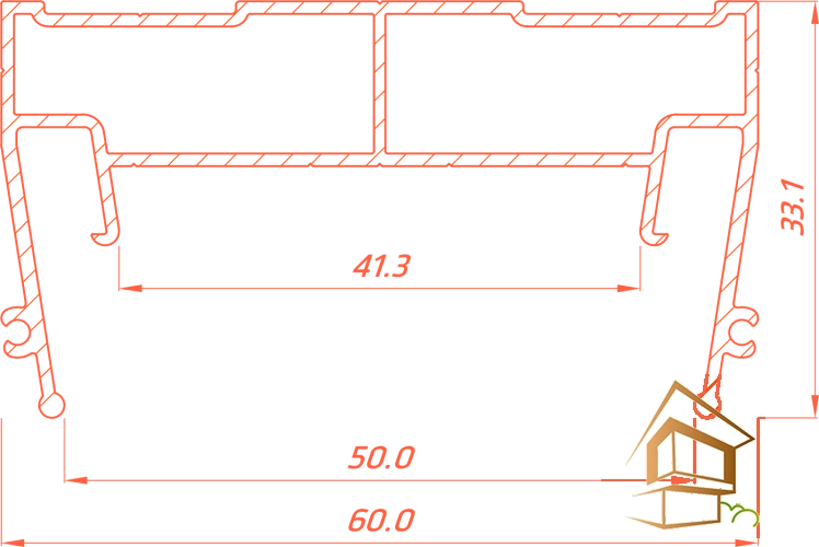 | профиль для натяжных потолков, Flexy LINE 50, гарпунная система, 2 м Профиль для натяжных потолков Flexy LINE 50 для световых линий, 2 м