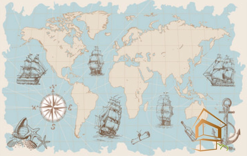 | натяжной потолок, фотопечать, Карты 016, интерьер, дизайн Натяжной потолок с фотопечатью Карты 016 -  -