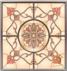 | Натяжной потолок с фотопечатью витражи Натяжной потолок с фотопечатью Витражи 007