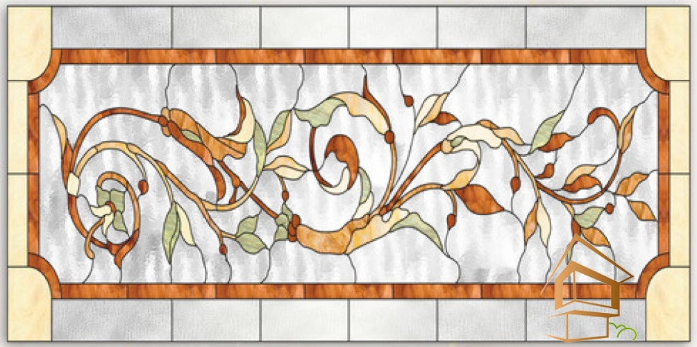 | натяжной потолок, фотопечать, витражи, интерьер, искусство, установка, цена Натяжной потолок с фотопечатью Витражи 029 -  - 