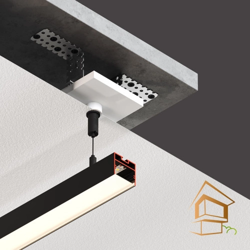 Профиль для натяжных потолков Flexy SVET 30 для накладных/подвесных свет линий черный муар 2.0 м