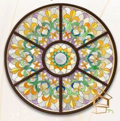 | Натяжной потолок с фотопечатью витражи Натяжной потолок с фотопечатью Витражи 010