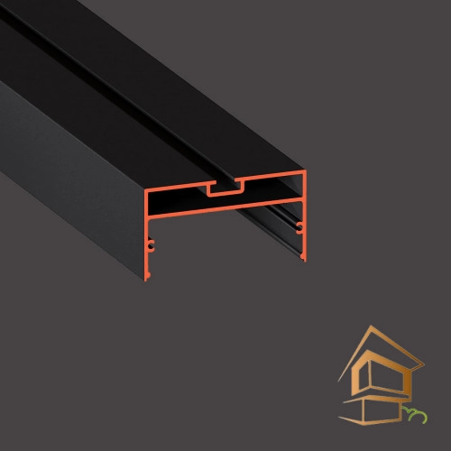 | профиль для натяжных потолков, Flexy SVET 50, чёрный муар, 2.0 м, профиль для световых линий Профиль для натяжных потолков Flexy SVET 50 для накладных/подвесных свет линий черный муар 2.0 м