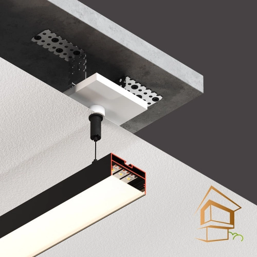 | профиль для натяжных потолков, Flexy SVET 50, чёрный муар, 2.0 м, профиль для световых линий Профиль для натяжных потолков Flexy SVET 50 для накладных/подвесных свет линий черный муар 2.0 м